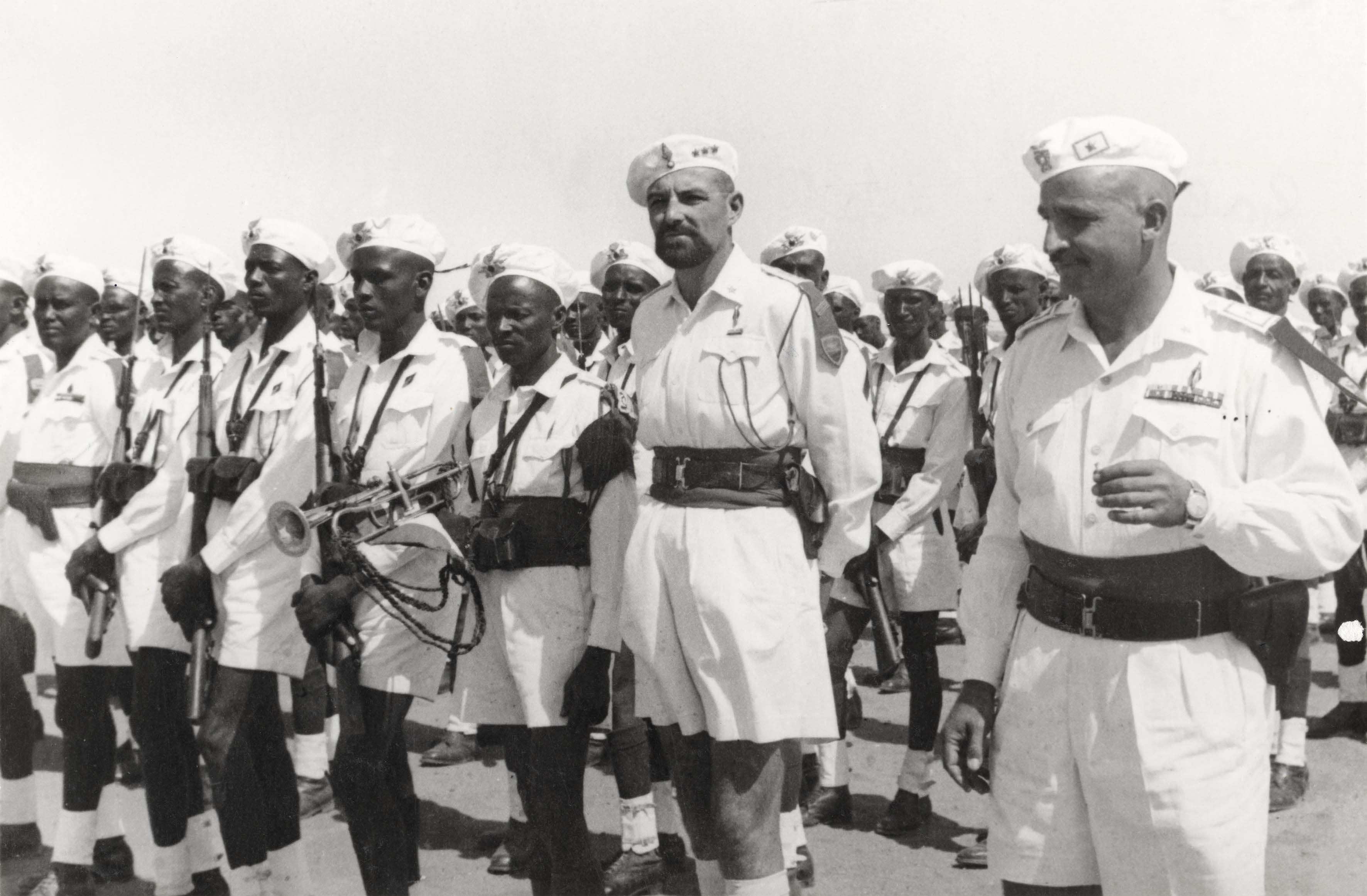 Calcaio (Somalia) 1953. Con l'esercito Somalo